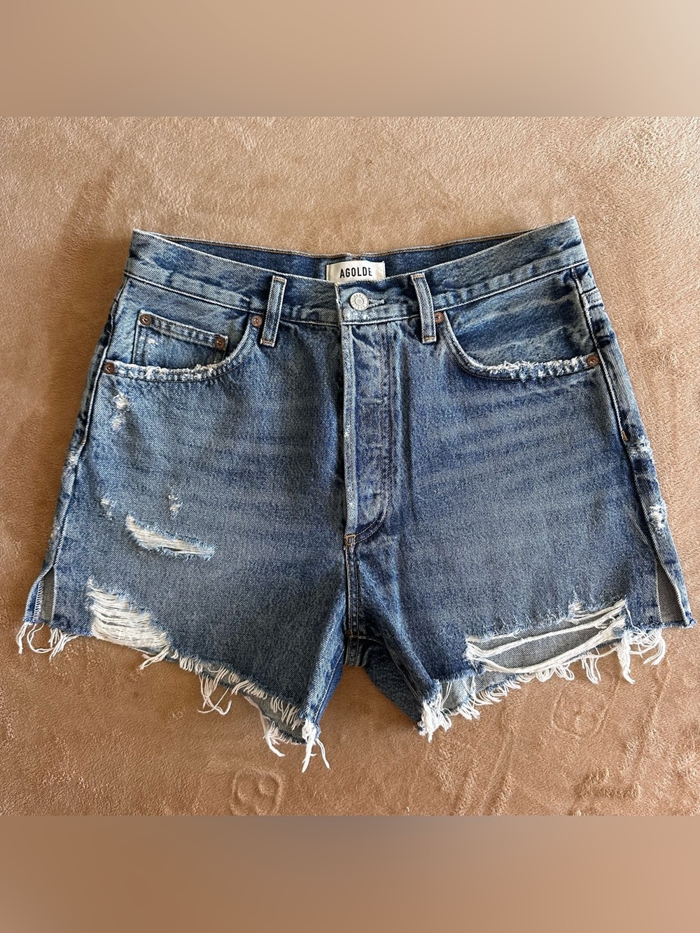 Women's AGOLDE Dee Short High-Rise Medium Wash Size 29" 100% Cotton